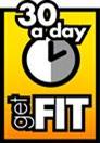 30 a day sign with a clock